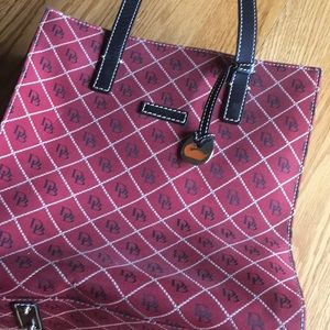 Dooney & Bourke red tote style hand bag